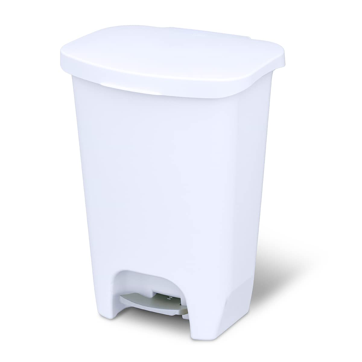 Glad 13 Gallon Trash Can | Plastic Kitchen Waste Bin with Odor Protection of Lid | Hands Free with Step On Foot Pedal and Garbage Bag Rings, Black