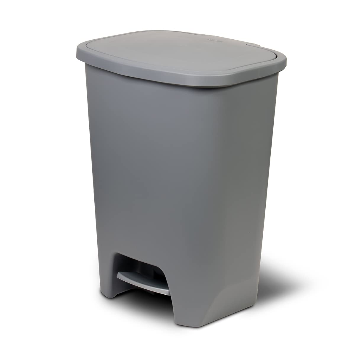 Glad 13 Gallon Trash Can | Plastic Kitchen Waste Bin with Odor Protection of Lid | Hands Free with Step On Foot Pedal and Garbage Bag Rings, Black