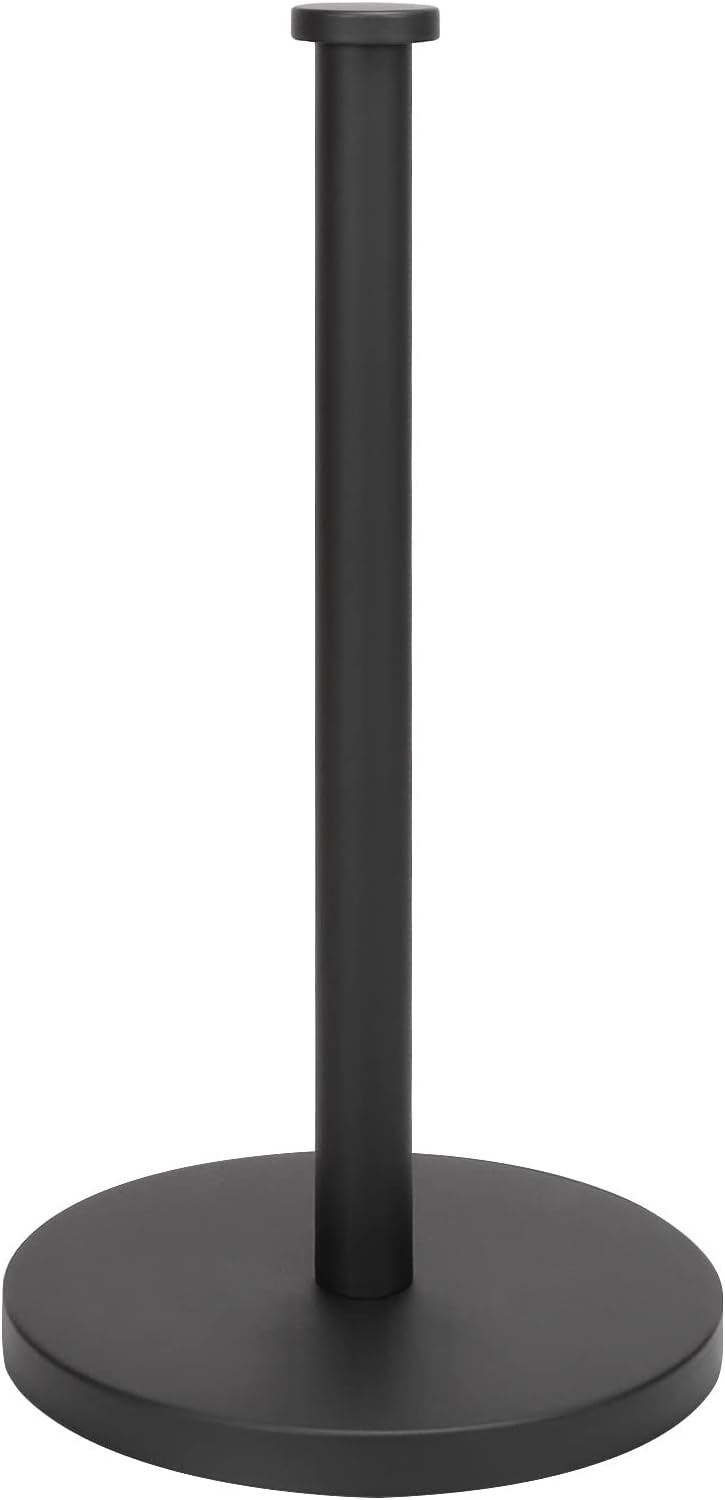 NearMoon Standing Paper Towel Holder, Kitchen Paper Towel Tissue Holder- for Bathroom Countertop, Standard or Jumbo-Sized Roll Paper (with Stainless Steel Base, Brushed Nickel)