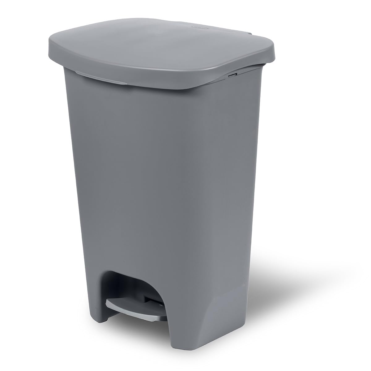 Glad 13 Gallon Trash Can | Plastic Kitchen Waste Bin with Odor Protection of Lid | Hands Free with Step On Foot Pedal and Garbage Bag Rings, Black