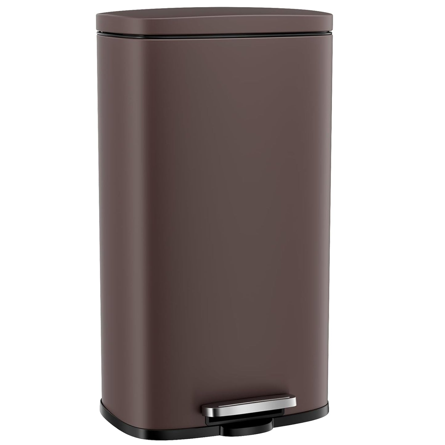 Arlopu 8/13.2 Gallon Step Trash Can, Stainless Steel Garbage Bin, Soft-Close Rubbish Bin with Removable Plastic Inner Bucket, Fingerprint-Proof, Lid Dustbin, Suit for Kitchen Home (Pink, 30L)