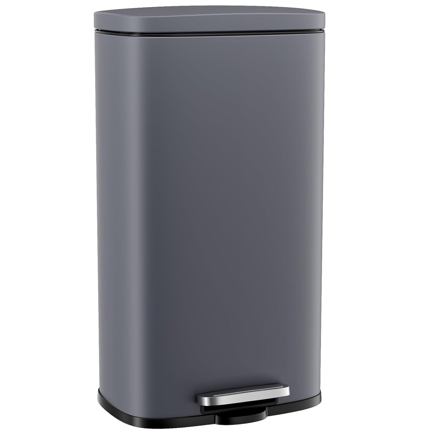 Arlopu 8/13.2 Gallon Step Trash Can, Stainless Steel Garbage Bin, Soft-Close Rubbish Bin with Removable Plastic Inner Bucket, Fingerprint-Proof, Lid Dustbin, Suit for Kitchen Home (Pink, 30L)