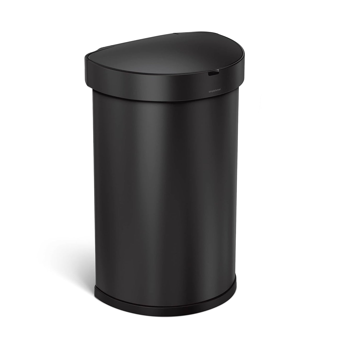 simplehuman 45 Liter/ 12 Gallon Semi-Round Hands-Free Step Trash Can, Brushed
