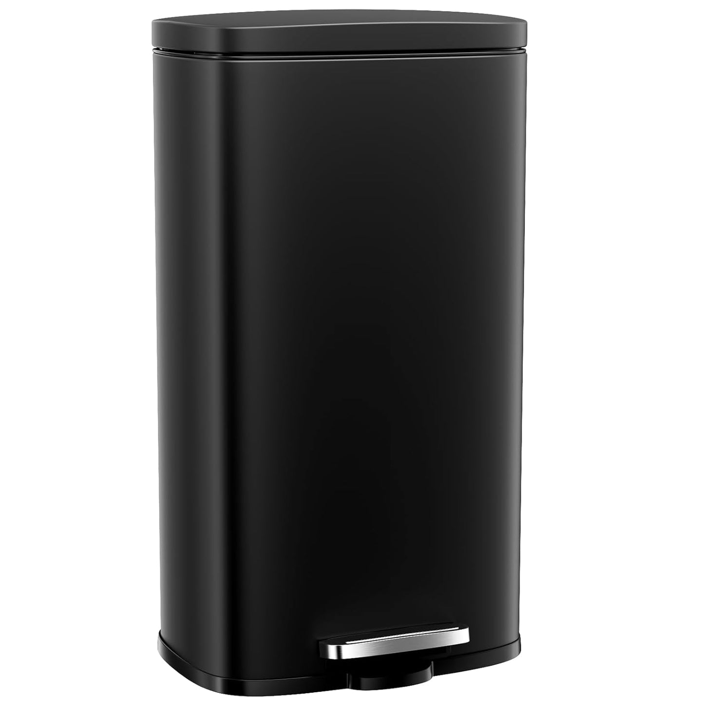 Arlopu 8/13.2 Gallon Step Trash Can, Stainless Steel Garbage Bin, Soft-Close Rubbish Bin with Removable Plastic Inner Bucket, Fingerprint-Proof, Lid Dustbin, Suit for Kitchen Home (Pink, 30L)