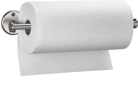 Paper Towel Holder Wall Mount - Under Cabinet Paper Towel Holders - Anti-Rust, Mounts On Wall or Cabinet, Vertically or Horizontally, Durable, Premium Elegant Design- Quick and Easy Installation